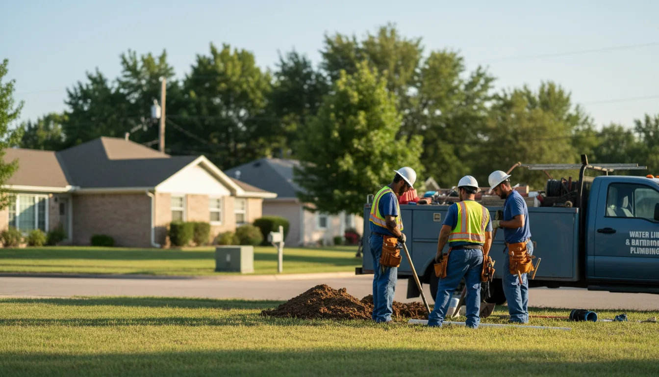 Residential water line and bathroom plumbing service in Millwood, KY